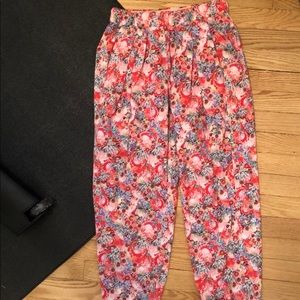 lululemon pink floral joggers size 4